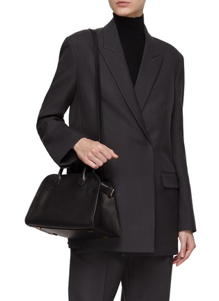 Figure View - Click To Enlarge - THE ROW - ‘Margaux 10’ Side Adjuster Leather Trapezium Bag