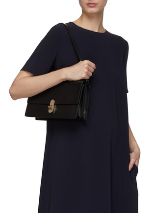 Figure View - Click To Enlarge - THE ROW - ‘Clea’ Calfskin Leather Flapped Shoulder Bag