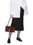 Figure View - Click To Enlarge - THE ROW - ‘Clea’ Calfskin Leather Flapped Shoulder Bag