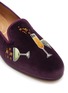 STUBBS & WOOTTON - ‘CELEBRATION’ DRINKING GLASSES EMBROIDERY FLAT VELVET LOAFERS