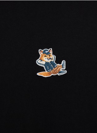  - MAISON KITSUNÉ - Dressed Fox Patch Cotton Crewneck T-Shirt