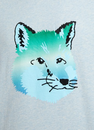  - MAISON KITSUNÉ - Vibrant Fox Head Print Cotton Crewneck T-Shirt
