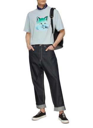 Figure View - Click To Enlarge - MAISON KITSUNÉ - Vibrant Fox Head Print Cotton Crewneck T-Shirt
