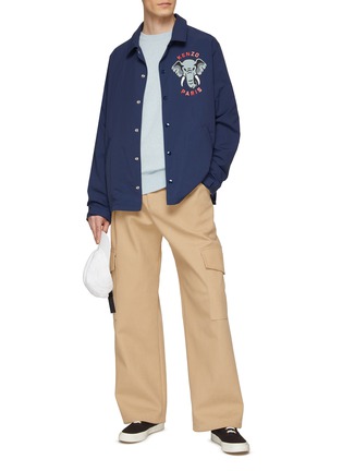 Figure View - Click To Enlarge - MAISON KITSUNÉ - Tricoloured Fox Patch Cotton Sweatshirt