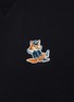  - MAISON KITSUNÉ - Embroidered Dressed Fox Patch Cotton Crewneck Sweatshirt