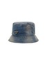 Main View - Click To Enlarge - PRADA - Logo Plauqe Light Washed Denim Bucket Hat