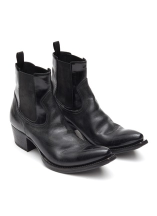 Detail View - Click To Enlarge - PRADA - Leather Cowboy Chelsea Boots