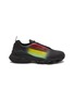 Main View - Click To Enlarge - PRADA - ‘Collision Cross’ Rainbow Stripe Low Top Sneakers