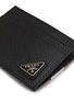 Detail View - Click To Enlarge - PRADA - Logo Plaque Leather Cardholder With Money Clip