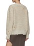 Back View - Click To Enlarge - ACNE STUDIOS - OVERSIZE CRYSTAL EMBELLISHED DISTRESS DETAIL KNIT SWEATER