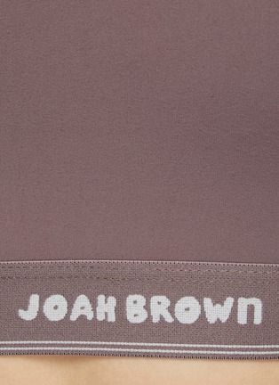 Detail View - Click To Enlarge - JOAH BROWN - SCOOP NECK LOGO BAND SPORTS BRA