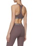 Back View - Click To Enlarge - JOAH BROWN - SCOOP NECK LOGO BAND SPORTS BRA