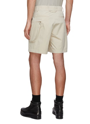 Back View - Click To Enlarge - SOLID HOMME - Flat Front Elasticated Waist Shorts