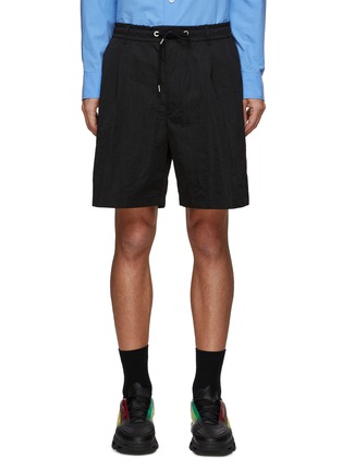 Main View - Click To Enlarge - SOLID HOMME - Drawstring Zip Pocket Shorts