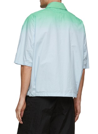 Back View - Click To Enlarge - SOLID HOMME - Tie Dye Zip Up Shirt