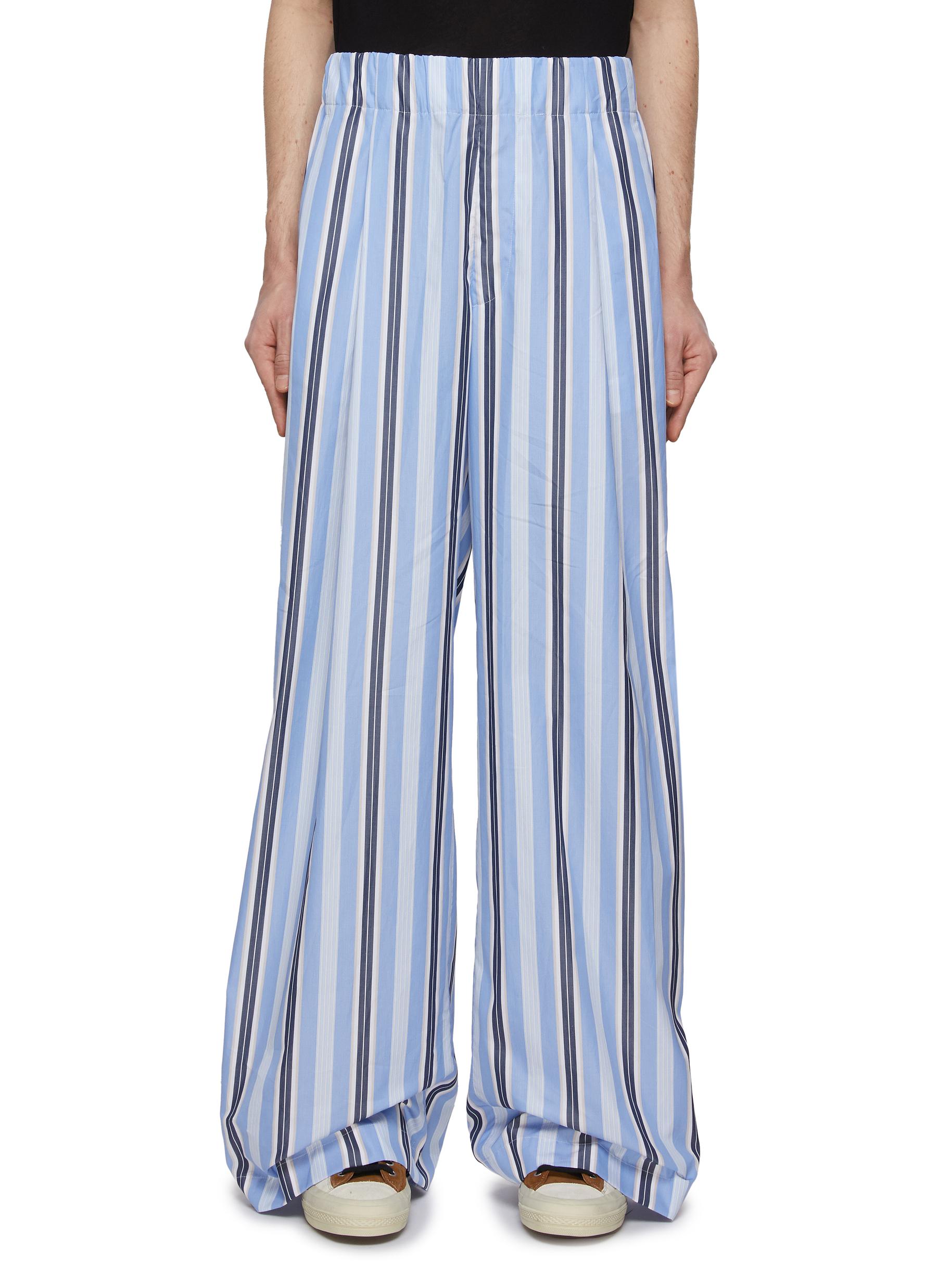 DRIES VAN NOTEN | 'Pilburn' Elasticated Waist Striped Wide Leg