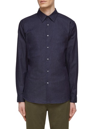 Main View - Click To Enlarge - THEORY - ‘Irving’ Classic Cotton Blend Shirt
