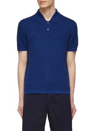 Main View - Click To Enlarge - THEORY - ‘Nare’ Cotton Melange Knit Polo Shirt