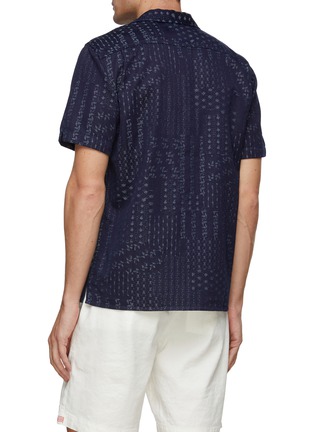 Back View - Click To Enlarge - ORLEBAR BROWN - ‘Hibbert’ Jacquard Short Sleeve Shirt