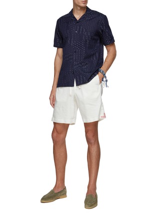 Figure View - Click To Enlarge - ORLEBAR BROWN - ‘Hibbert’ Jacquard Short Sleeve Shirt