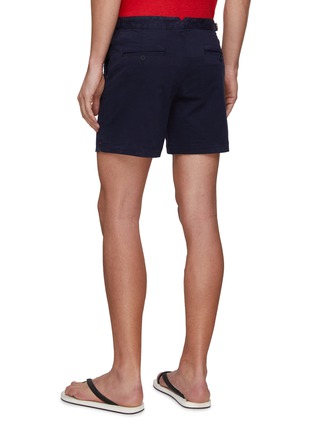 Back View - Click To Enlarge - ORLEBAR BROWN - ‘Bulldog’ Adjustable Side Belt Stretch Cotton Shorts
