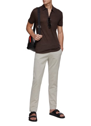 Figure View - Click To Enlarge - ORLEBAR BROWN - ‘Fallon’ Straight Leg Stretch Cotton Trousers