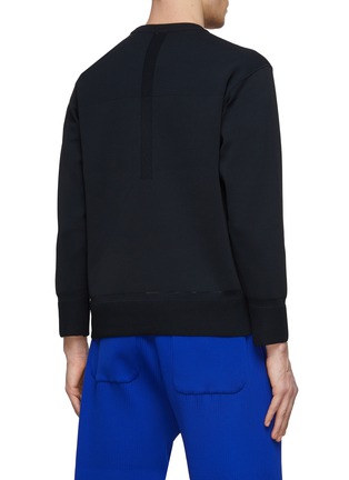 Back View - Click To Enlarge - CFCL - ‘Milan’ Crewneck Long Sleeve Rib Knit Panel Sweatshirt