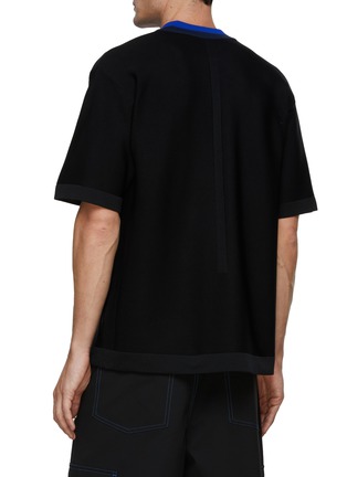 Back View - Click To Enlarge - CFCL - Contrast Neckline Cupro T-Shirt