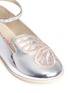 Detail View - Click To Enlarge - SOPHIA WEBSTER - 'Bibi Butterfly' embroidery mirror leather toddler ballerina flats