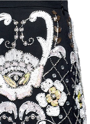 Detail View - Click To Enlarge - NEEDLE & THREAD - 'Ornate Sunflower' sequin bead embellished skirt