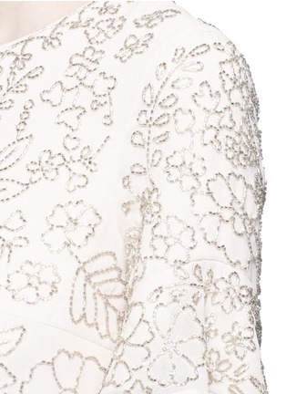 Detail View - Click To Enlarge - NEEDLE & THREAD - 'Linear Motif' floral bead embellished dress