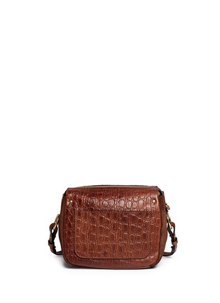 Back View - Click To Enlarge - CHLOÉ - 'Indy' croc embossed leather camera bag