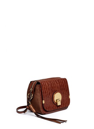 Figure View - Click To Enlarge - CHLOÉ - 'Indy' croc embossed leather camera bag