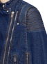 Detail View - Click To Enlarge - GIVENCHY - Quilted shoulder denim cape jacket