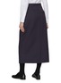 Back View - Click To Enlarge - THE ROW - ‘MICHELET’ POCKET FLAP DETAIL MIDI SKIRT