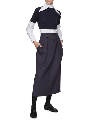 Figure View - Click To Enlarge - THE ROW - ‘MICHELET’ POCKET FLAP DETAIL MIDI SKIRT