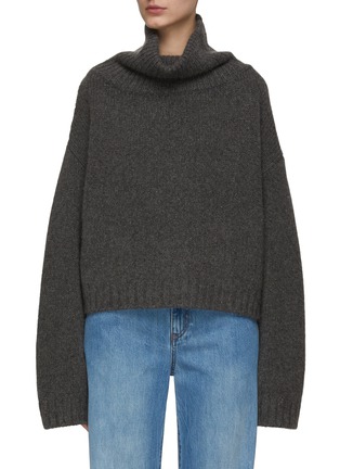 Main View - Click To Enlarge - THE ROW - ‘ROQUE’ ROLL NECK PLUSH CASHMERE KNIT TOP