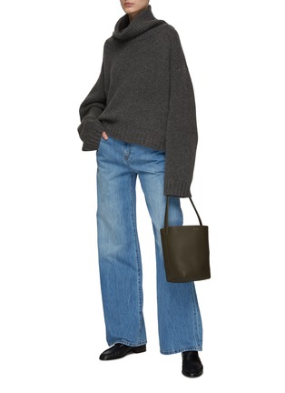 Figure View - Click To Enlarge - THE ROW - ‘ROQUE’ ROLL NECK PLUSH CASHMERE KNIT TOP