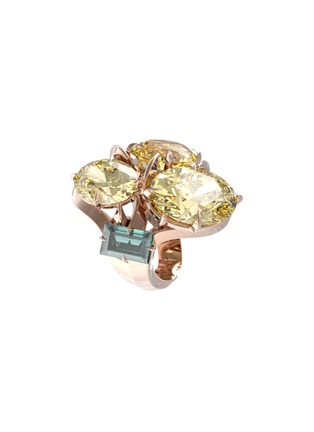 Main View - Click To Enlarge - MING SONG HAUTE JOAILLERIE - ‘GOLDEN HOUR’ 14K ROSE GOLD CITRINE TOURMALINE RING