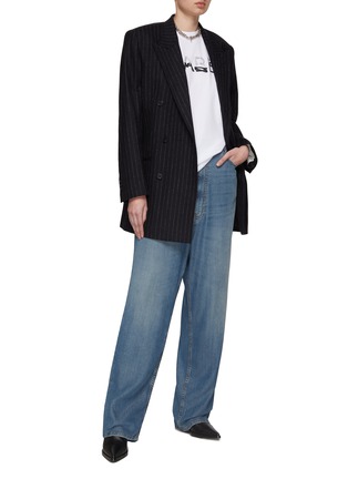 Figure View - Click To Enlarge - DARKPARK - ‘Alice’ Drop Crotch Fluid Washed Jeans