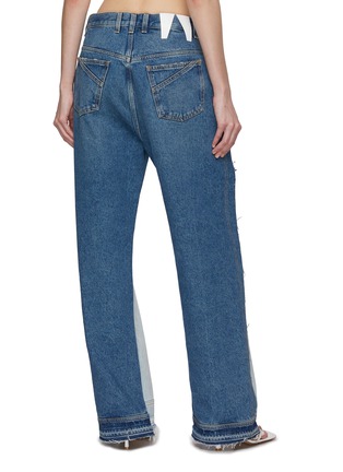 Back View - Click To Enlarge - DARKPARK - ‘The 50 50’ OversizeLow Rise Raw Step Hem Jeans
