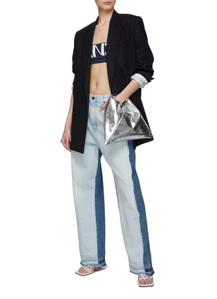 Figure View - Click To Enlarge - DARKPARK - ‘The 50 50’ OversizeLow Rise Raw Step Hem Jeans
