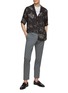 Figure View - Click To Enlarge - PT TORINO - Flat Front Cropped Leg Cotton Blend Chinos