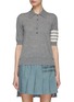 Main View - Click To Enlarge - THOM BROWNE  - 4 BAR IN SUSTAINABLE FINE MERINO WOOL POLO SHIRT