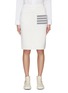 Main View - Click To Enlarge - THOM BROWNE  - 4 BAR LINKS STITCH MERINO WOOL KNEE LENGTH PENCIL SKIRT