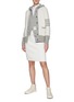 Figure View - Click To Enlarge - THOM BROWNE  - 4 BAR LINKS STITCH MERINO WOOL KNEE LENGTH PENCIL SKIRT