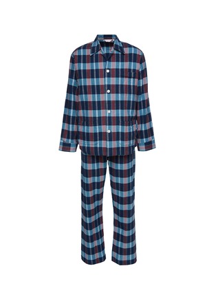 Main View - Click To Enlarge - DEREK ROSE - Classic Chequered Cotton Pyjama Set