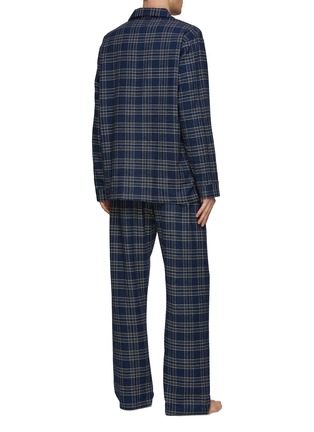 Back View - Click To Enlarge - DEREK ROSE - Classic Chequered Cotton Pyjama Set