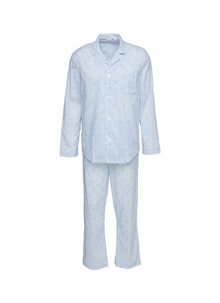 Main View - Click To Enlarge - DEREK ROSE - Bee Stripe Patterned Cotton Pyjama Set