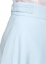  - THOM BROWNE  - Striped Grosgrain Tab A-Line Flare Midi Skirt